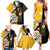 Albarn Maka Soul Eater Family Matching Summer Maxi Dress and Hawaiian Shirt Anime Art Mix With Skull Pattern Style TS04 - The Mazicc - Dad's Shirt - Short Sleeve - S - Black/Yellow