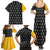 Albarn Maka Soul Eater Family Matching Summer Maxi Dress and Hawaiian Shirt Anime Art Mix With Skull Pattern Style TS04 - The Mazicc - Dad's Shirt - Short Sleeve - S - Black/Yellow