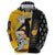 Albarn Maka Soul Eater Hoodie Anime Art Mix With Skull Pattern Style TS04 - The Mazicc - Zip Hoodie - S - Black/Yellow