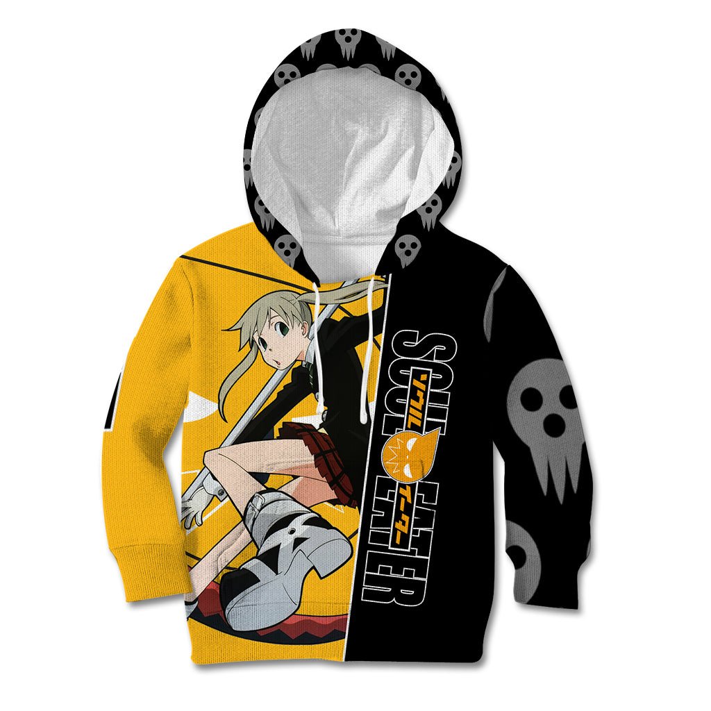 Albarn Maka Soul Eater Kid Hoodie Anime Art Mix With Skull Pattern Style TS04 - The Mazicc - Hoodie - Toddler 2T - Black/Yellow