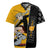 Albarn Maka Soul Eater Rugby Jersey Anime Art Mix With Skull Pattern Style TS04 - The Mazicc - S - Black/Yellow -