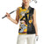 Albarn Maka Soul Eater Women Sleeveless Polo Shirt Anime Art Mix With Skull Pattern Style TS04 - The Mazicc - Female - XS - Black/Yellow