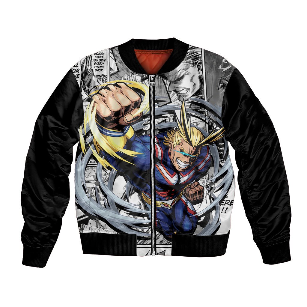 All Might Bomber Jacket Manga Style TS04 - The Mazicc - Unisex - S - Multicolor