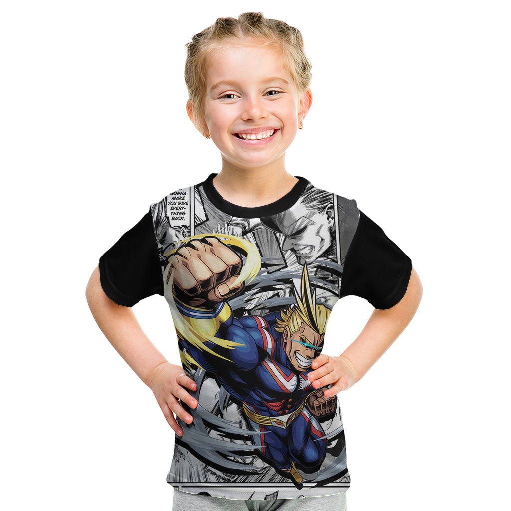 All Might Kid T Shirt Manga Style TS04 - The Mazicc - Toddler 2/Size 00 - Multicolor -