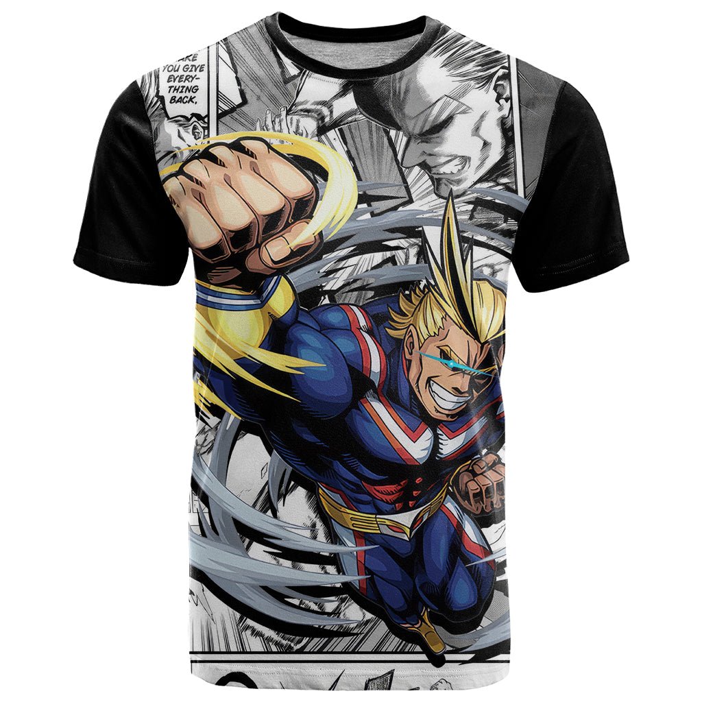 All Might T Shirt Manga Style TS04 - The Mazicc - Adult - S - Multicolor