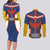 All Might Uniform Couples Matching Long Sleeve Bodycon Dress and Long Sleeve Button Shirt My Hero Academia TS04 - The Mazicc - S - S - Multicolor