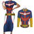 All Might Uniform Couples Matching Short Sleeve Bodycon Dress and Long Sleeve Button Shirt My Hero Academia TS04 - The Mazicc - S - S - Multicolor