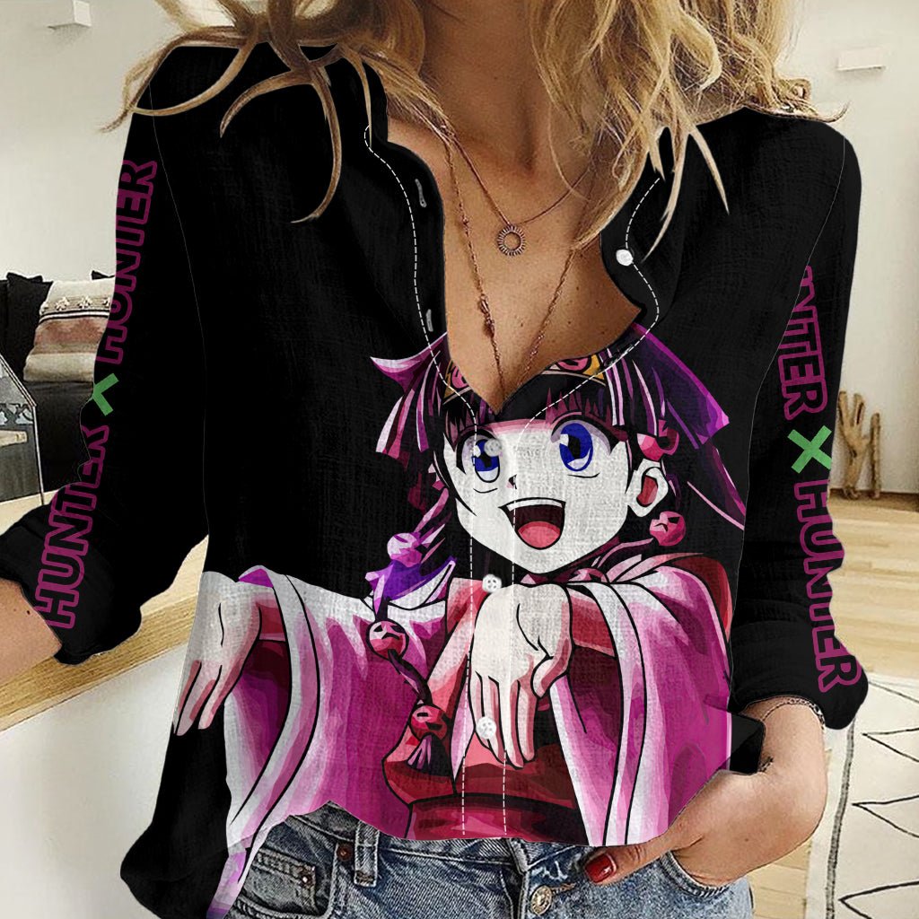 Alluka Zoldyck Hunter X Hunter Women Casual Shirt Anime Style TS04 - The Mazicc - Female - S - Black