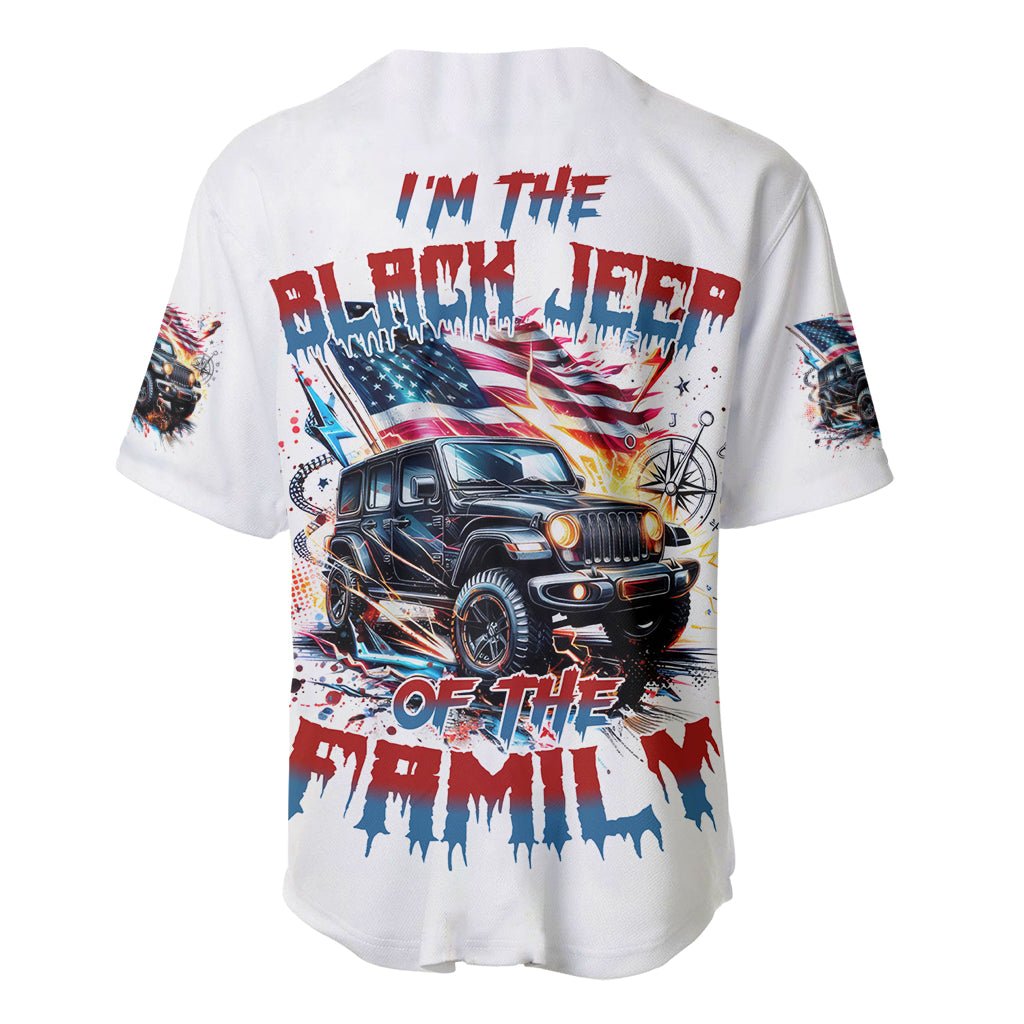 America Jeep Baseball Jersey I'm The Black Jeep Of The Family DT01 - The Mazicc - S - White -