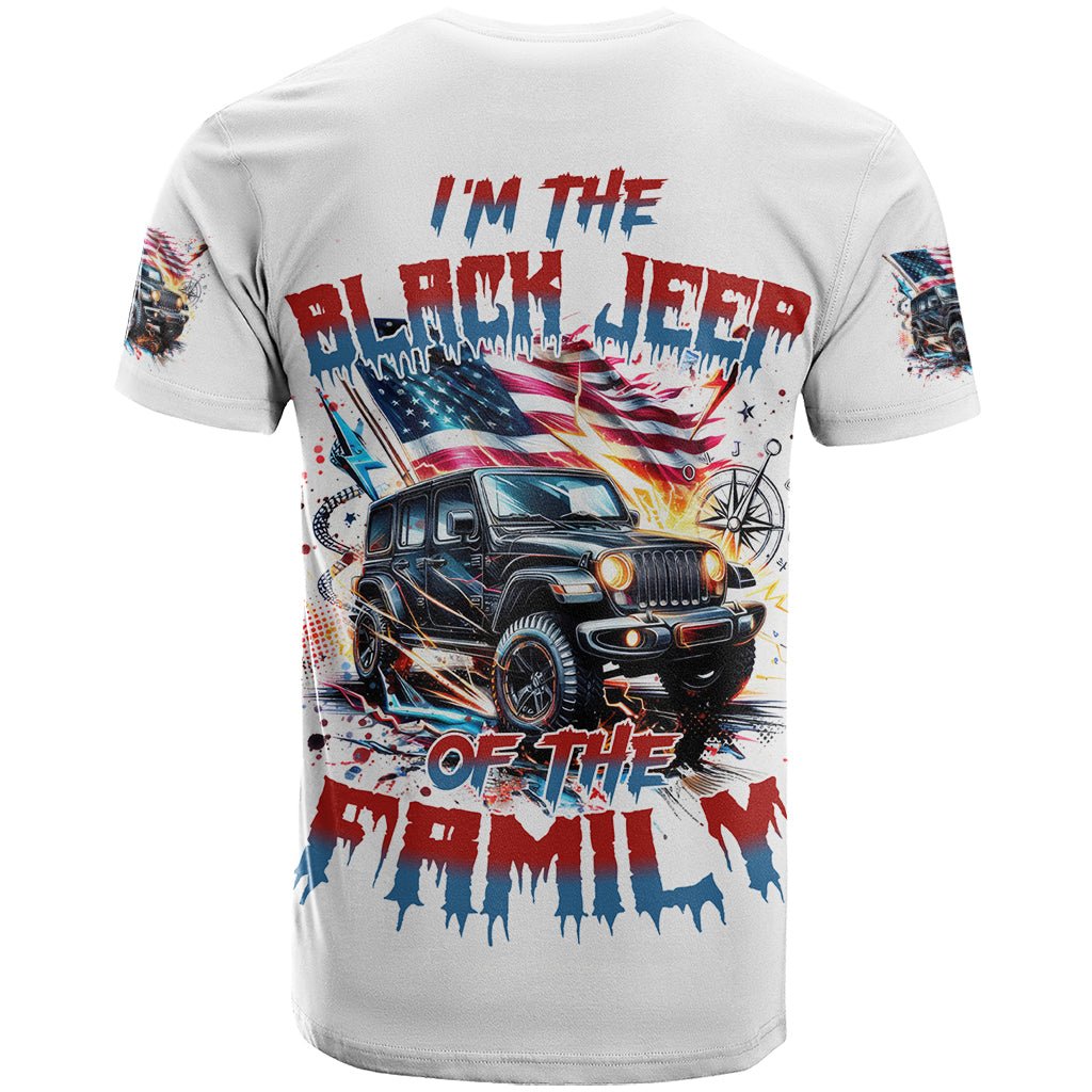 America Jeep T Shirt I'm The Black Jeep Of The Family DT01 - The Mazicc - Adult - S - White