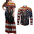 America Live It Love it Or Get the Hell Out Couples Matching Off Shoulder Maxi Dress and Long Sleeve Button Shirts TS04 - The Mazicc - S - S - Multicolor