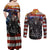 America Live It Love it Or Get the Hell Out Couples Matching Off Shoulder Maxi Dress and Long Sleeve Button Shirts TS04 - The Mazicc - S - S - Multicolor