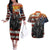 America Live It Love it Or Get the Hell Out Couples Matching Off The Shoulder Long Sleeve Dress and Hawaiian Shirt TS04 - The Mazicc - S - S - Multicolor