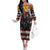 America Live It Love it Or Get the Hell Out Off The Shoulder Long Sleeve Dress TS04 - The Mazicc - Women - S - Multicolor