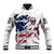 American Flag Skull Baseball Jacket DT02 - The Mazicc - Unisex - S - White