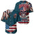 American Flag Skull Baseball Jersey I'm an American I Have The Right To Bear Arms Your Approval Is Not Required TS04 - The Mazicc - S - Dark Cyan -