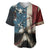 American Flag Skull Baseball Jersey I'm Not Anti - Social I'm Just Not User Friendly TS04 - The Mazicc - S - Multicolor -