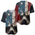 American Flag Skull Baseball Jersey I'm Not Anti - Social I'm Just Not User Friendly TS04 - The Mazicc - S - Multicolor -