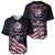 American Flag Skull Baseball Jersey Sorry If My Patriotism Offends You Trust Me TS04 - The Mazicc - S - Black Grunge -