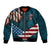 American Flag Skull Bomber Jacket I'm an American I Have The Right To Bear Arms Your Approval Is Not Required TS04 - The Mazicc - Unisex - S - Dark Cyan