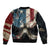 American Flag Skull Bomber Jacket I'm Not Anti - Social I'm Just Not User Friendly TS04 - The Mazicc - Unisex - S - Multicolor