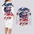 American Flag Skull Couples Matching Long Sleeve Bodycon Dress and Long Sleeve Button Shirt DT02 - The Mazicc - S - S - White