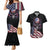 American Flag Skull Couples Matching Mermaid Dress and Hawaiian Shirt Sorry If My Patriotism Offends You Trust Me TS04 - The Mazicc - S - S - Black Grunge