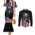 American Flag Skull Couples Matching Mermaid Dress and Long Sleeve Button Shirts Sorry If My Patriotism Offends You Trust Me TS04 - The Mazicc - S - S - Black Grunge