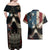 American Flag Skull Couples Matching Off Shoulder Maxi Dress and Hawaiian Shirt I'm Not Anti - Social I'm Just Not User Friendly TS04 - The Mazicc - S - S - Multicolor