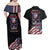 American Flag Skull Couples Matching Off Shoulder Maxi Dress and Hawaiian Shirt Sorry If My Patriotism Offends You Trust Me TS04 - The Mazicc - S - S - Black Grunge