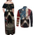 American Flag Skull Couples Matching Off Shoulder Maxi Dress and Long Sleeve Button Shirts I'm Not Anti - Social I'm Just Not User Friendly TS04 - The Mazicc - S - S - Multicolor