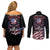 American Flag Skull Couples Matching Off Shoulder Short Dress and Long Sleeve Button Shirts Sorry If My Patriotism Offends You Trust Me TS04 - The Mazicc - S - S - Black Grunge