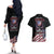 American Flag Skull Couples Matching Off The Shoulder Long Sleeve Dress and Hawaiian Shirt Sorry If My Patriotism Offends You Trust Me TS04 - The Mazicc - S - S - Black Grunge