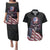 American Flag Skull Couples Matching Puletasi Dress and Hawaiian Shirt Sorry If My Patriotism Offends You Trust Me TS04 - The Mazicc - S - S - Black Grunge