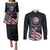 American Flag Skull Couples Matching Puletasi Dress and Long Sleeve Button Shirts Sorry If My Patriotism Offends You Trust Me TS04 - The Mazicc - S - S - Black Grunge