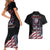 American Flag Skull Couples Matching Short Sleeve Bodycon Dress and Hawaiian Shirt Sorry If My Patriotism Offends You Trust Me TS04 - The Mazicc - S - S - Black Grunge