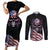 American Flag Skull Couples Matching Short Sleeve Bodycon Dress and Long Sleeve Button Shirts Sorry If My Patriotism Offends You Trust Me TS04 - The Mazicc - S - S - Black Grunge