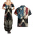 American Flag Skull Couples Matching Summer Maxi Dress and Hawaiian Shirt I'm Not Anti - Social I'm Just Not User Friendly TS04 - The Mazicc - S - S - Multicolor