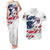 American Flag Skull Couples Matching Tank Maxi Dress and Hawaiian Shirt DT02 - The Mazicc - S - S - White