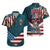 American Flag Skull Hawaiian Shirt I'm an American I Have The Right To Bear Arms Your Approval Is Not Required TS04 - The Mazicc - Adult - S - Dark Cyan