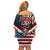 American Flag Skull Off Shoulder Short Dress I'm an American I Have The Right To Bear Arms Your Approval Is Not Required TS04 - The Mazicc - Women - S - Dark Cyan