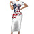 American Flag Skull Short Sleeve Bodycon Dress DT02 - The Mazicc - Long Dress - S - White