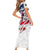 American Flag Skull Short Sleeve Bodycon Dress DT02 - The Mazicc - Long Dress - S - White