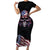 American Flag Skull Short Sleeve Bodycon Dress Sorry If My Patriotism Offends You Trust Me TS04 - The Mazicc - Long Dress - S - Black Grunge