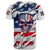 American Flag Skull T Shirt DT02 - The Mazicc - Adult - S - White