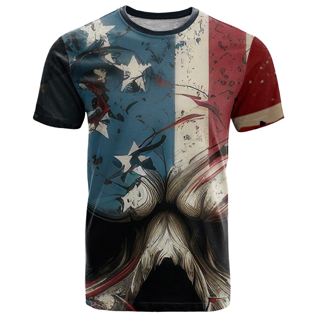 American Flag Skull T Shirt I'm Not Anti - Social I'm Just Not User Friendly TS04 - The Mazicc - Adult - S - Multicolor