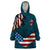 American Flag Skull Wearable Blanket Hoodie I'm an American I Have The Right To Bear Arms Your Approval Is Not Required TS04 - The Mazicc - Adult - One Size - Dark Cyan