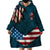 American Flag Skull Wearable Blanket Hoodie I'm an American I Have The Right To Bear Arms Your Approval Is Not Required TS04 - The Mazicc - Adult - One Size - Dark Cyan