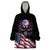 American Flag Skull Wearable Blanket Hoodie Sorry If My Patriotism Offends You Trust Me TS04 - The Mazicc - Adult - One Size - Black Grunge