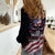 American Flag Skull Women Casual Shirt Sorry If My Patriotism Offends You Trust Me TS04 - The Mazicc - Female - S - Black Grunge